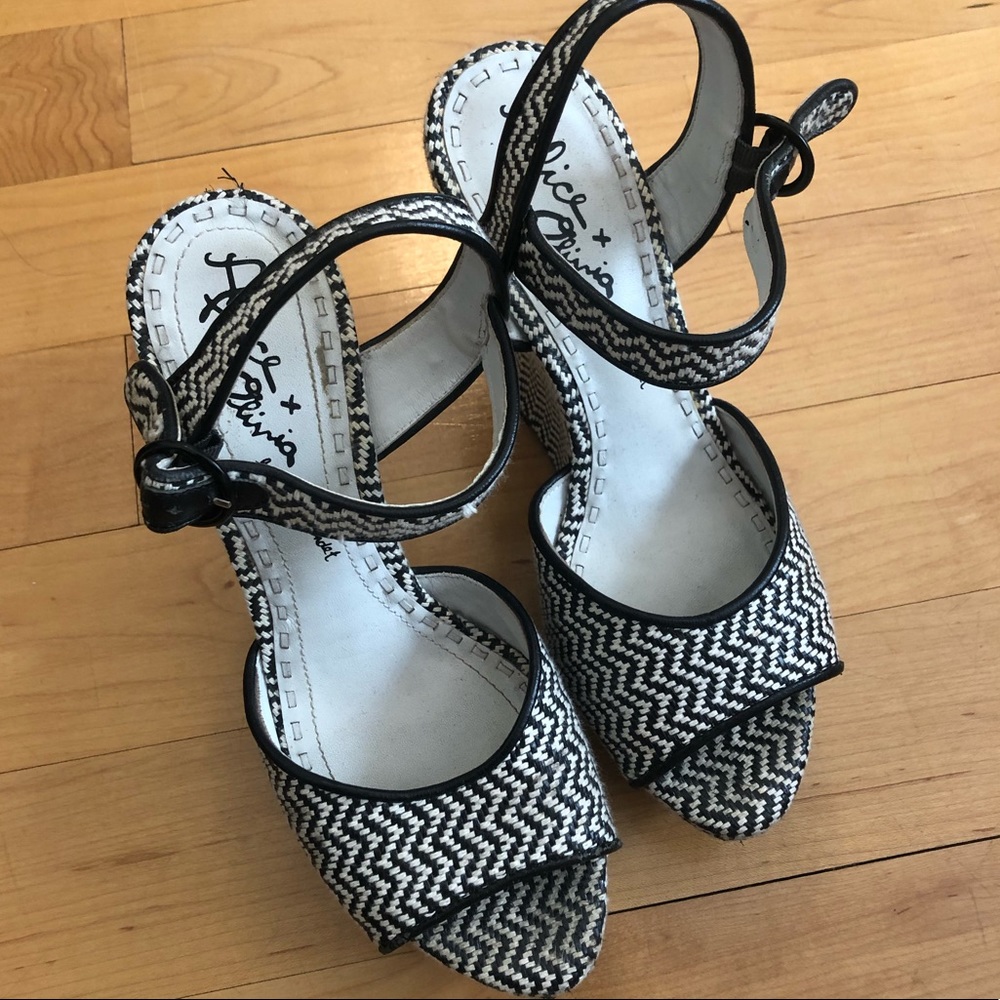 Alice and Olivia Chevron Wedges